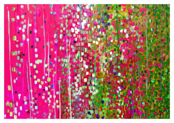 Full Bloom in Cerise & Green