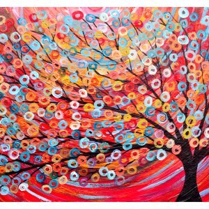 Red abstract Tree