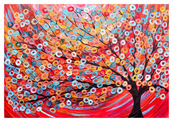 Red abstract Tree
