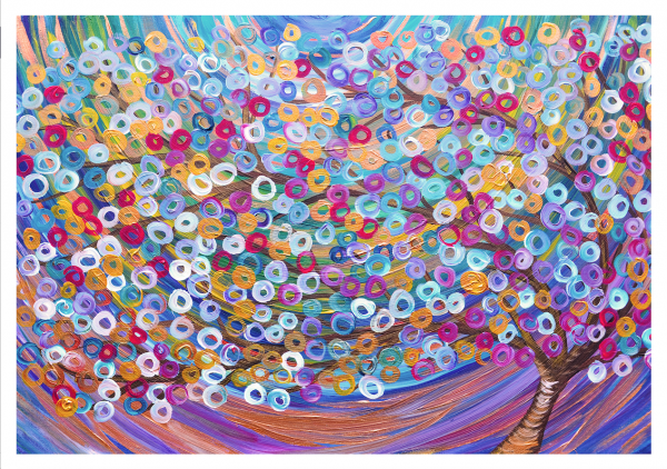 Purple Bronze abstract tree