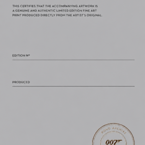007 James Bond Certificate A5